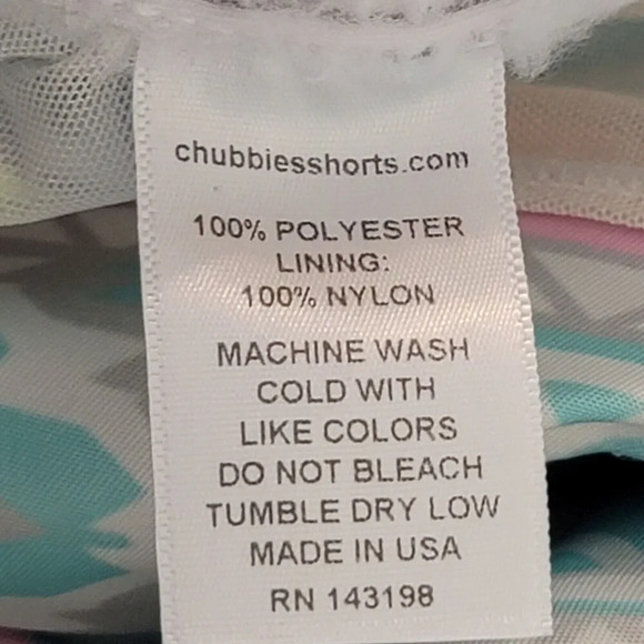 Chubbies Swim Trunks Mens Large Aztec Neon Colorful Summer Beach Swim Shorts USA - Picture 5 of 6